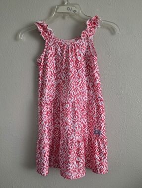 Tommy Bahama Pink & White Printed Girls Dress